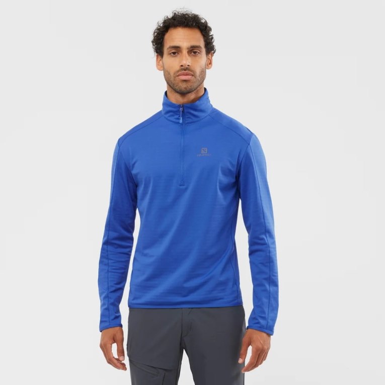 Blue Salomon Essential Lightwarm Half Zip Men\'s Sweatshirt | IE ZE8236